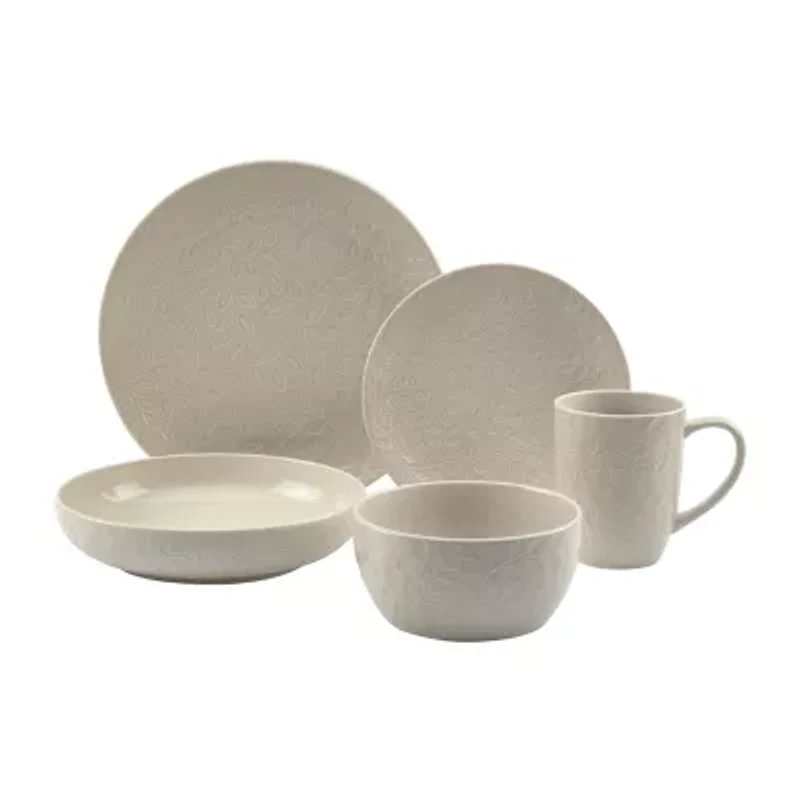Tabletops Unlimited Boxwood 20-pc. Stoneware Dinnerware Set
