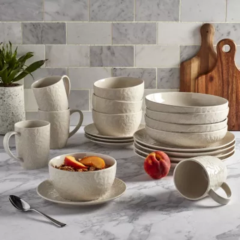 Tabletops Unlimited Boxwood 20-pc. Stoneware Dinnerware Set