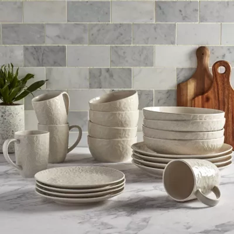 Tabletops Unlimited Boxwood 20-pc. Stoneware Dinnerware Set