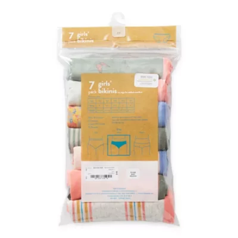 Thereabouts Little & Big Kid Girls 7 Pack Multi-Pack Bikini Panty