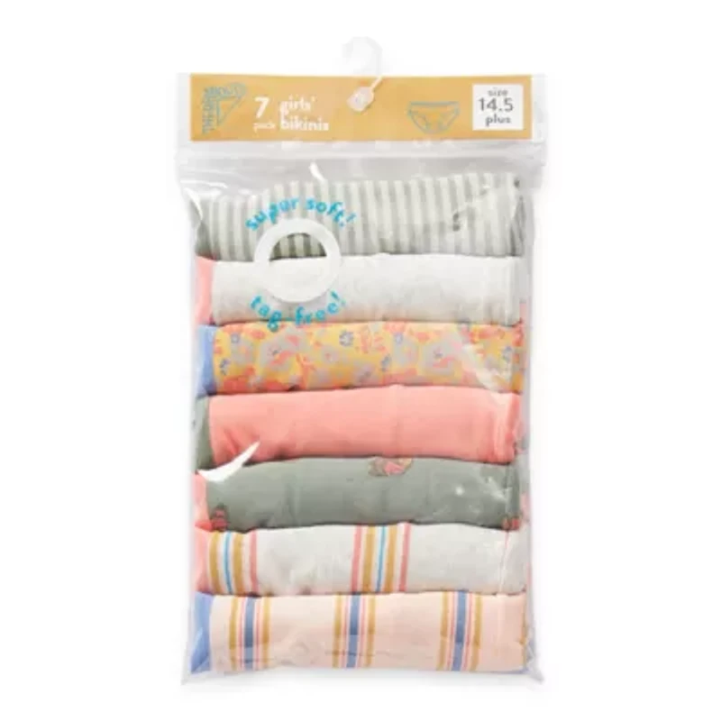 Thereabouts Little & Big Kid Girls 7 Pack Multi-Pack Bikini Panty