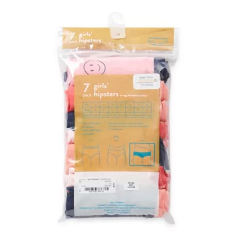 Thereabouts Little & Big Kid Girls 7 Pack Multi-Pack Hipster Panty