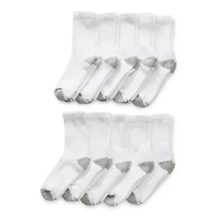Xersion Little & Big Kid Boys 10 Pair Crew Socks