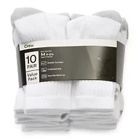 Xersion Little & Big Kid Boys 10 Pair Crew Socks