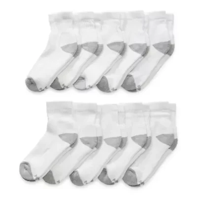 Xersion Little & Big Kid Boys Multi-Pack 10 Pair Quarter Ankle Socks