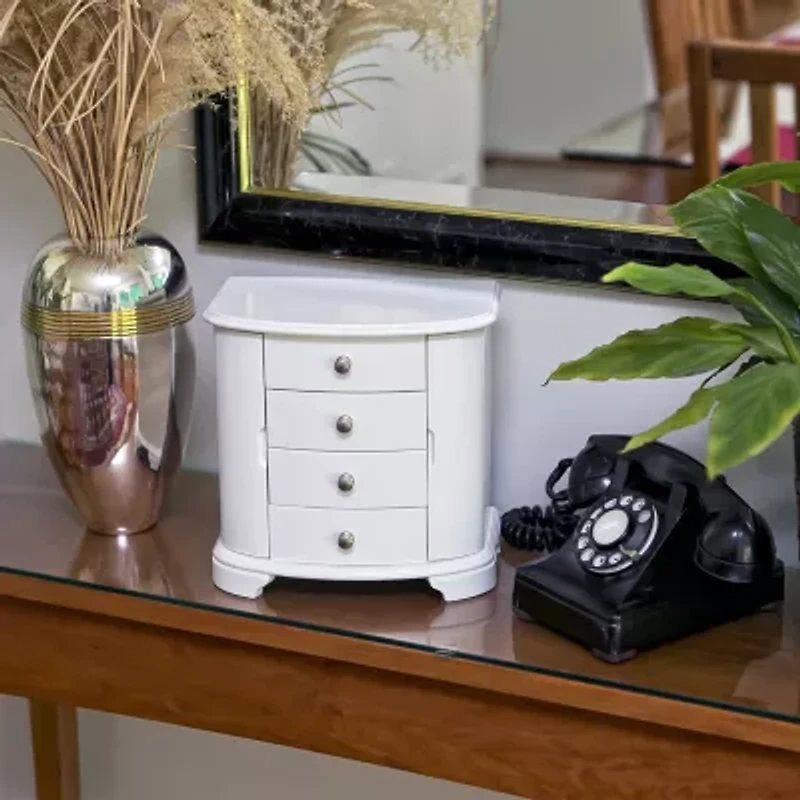 Mele and Co Kaitlyn Musical White Jewelry Box