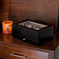 Mele and Co Grant Mens Java-Finish Watch Box