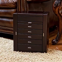 Mele and Co Geneva Womens Java-Finish Jewelry Box