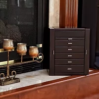 Mele and Co Geneva Womens Java-Finish Jewelry Box