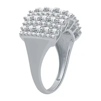 Womens 2 CT. T.W. Natural White Diamond 10K Gold Cluster Band