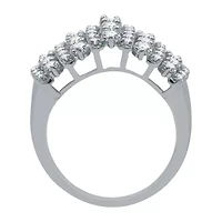 Womens 2 CT. T.W. Natural White Diamond 10K Gold Cluster Band