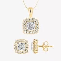Diamond Blossom Womens 3/4 CT. T.W. Natural White Diamond 14K Gold 2-pc. Jewelry Set