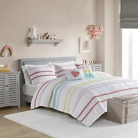 Intelligent Design Mackenzie 100% Cotton Duvet Cover Set with Decorative Pillows