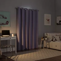 Sun Zero Harper Grommet Top Energy Saving 100% Blackout Single Curtain Panel