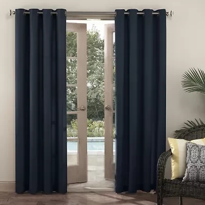 Sun Zero Sailor Grommet Top Energy Saving Light-Filtering Single Curtain Panel
