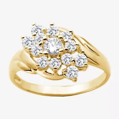 Womens 1 1/3 CT. Cubic Zirconia Sterling Silver Cocktail Ring