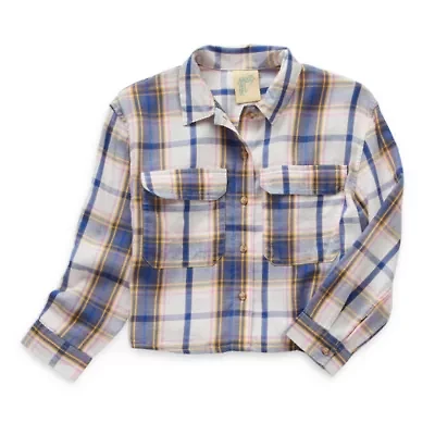 Thereabouts Little & Big Kid Girls Long Sleeve Cuffed Sleeve Regular Fit Button-Down Shirt