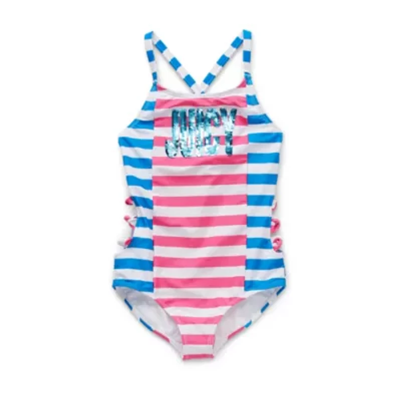 Juicy By Juicy Couture Little & Big Kid Girls Striped One Piece Swimsuit