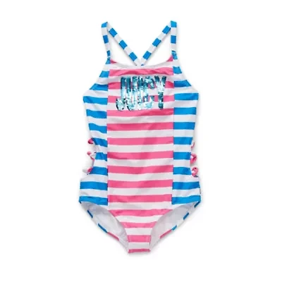 Juicy By Juicy Couture Little & Big Kid Girls Striped One Piece Swimsuit