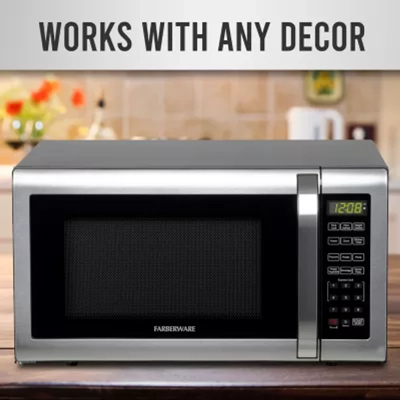 Farberware FMG16SS 1.6 Microwave Oven, Brushed Stainless Steel