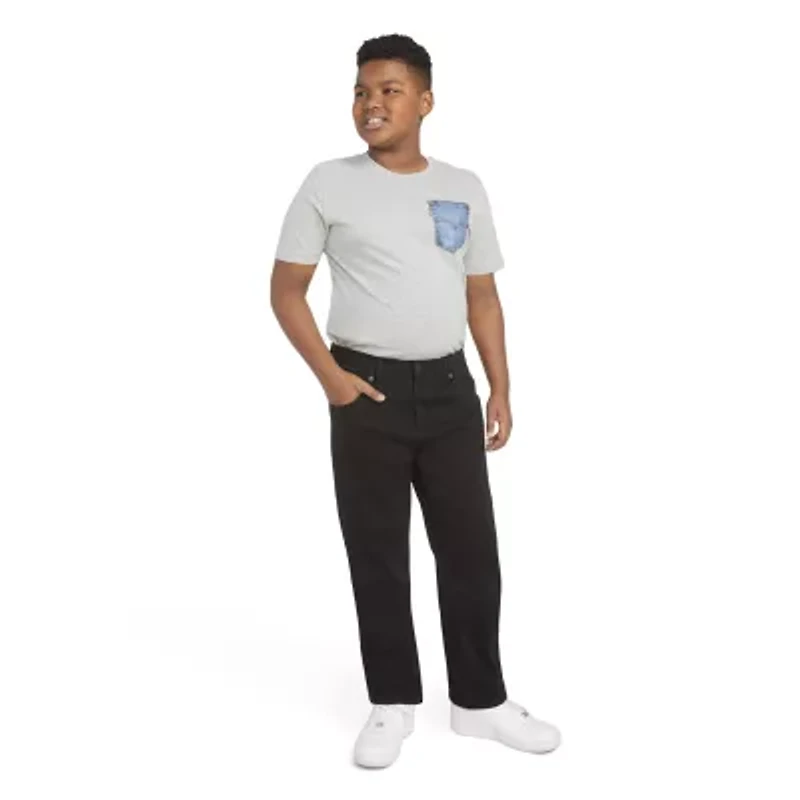 Levi's Big Kid Boys Adjustable Waist Husky Mid Rise 511 Slim Fit Jean