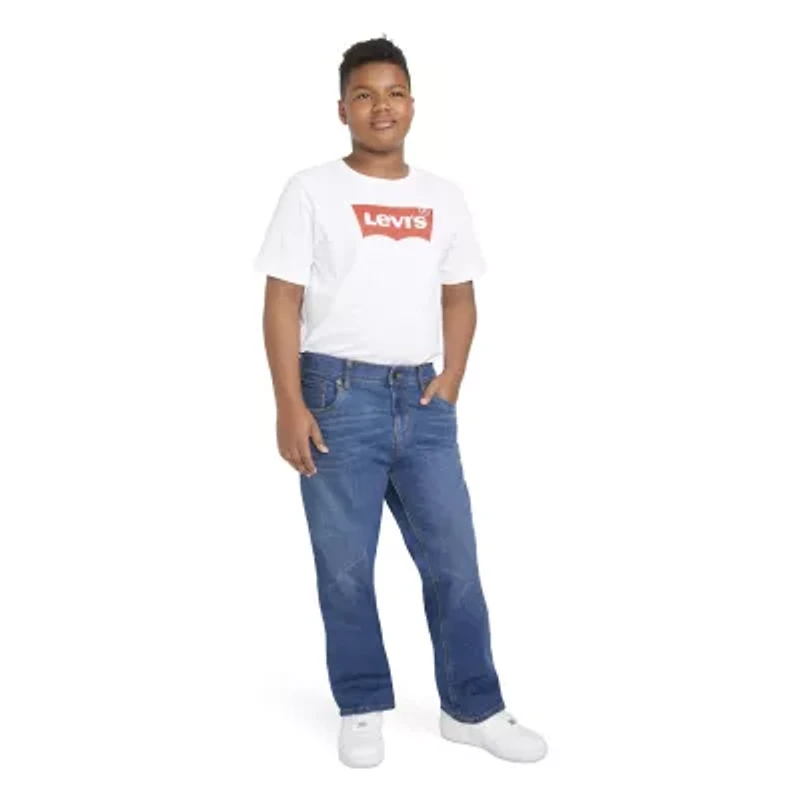 Levi's Big Kid Boys Adjustable Waist Husky Mid Rise 514 Straight Leg Jean