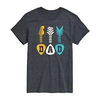 Mens Crew Neck Short Sleeve Classic Fit Father's Day Graphic T-Shirt