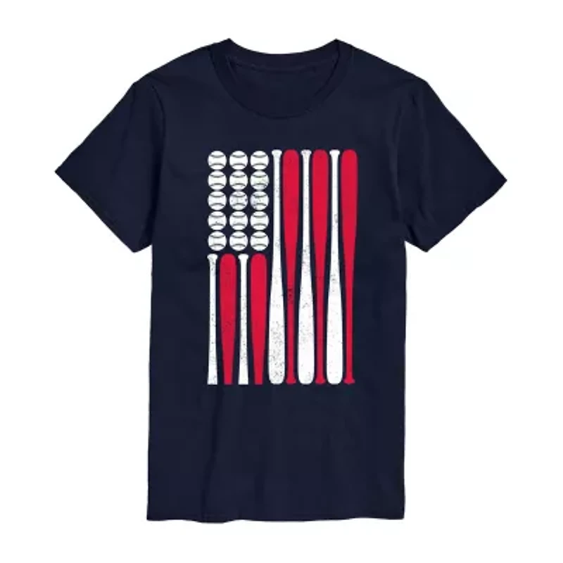 Mens Crew Neck Short Sleeve Regular Fit Graphic T-Shirt