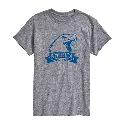 Mens Crew Neck Short Sleeve Regular Fit Graphic T-Shirt