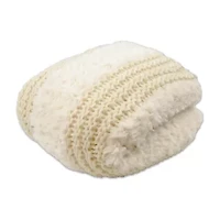 Your Lifestyle By Donna Sharp Faux Fur Plush Knit Midweight Throw