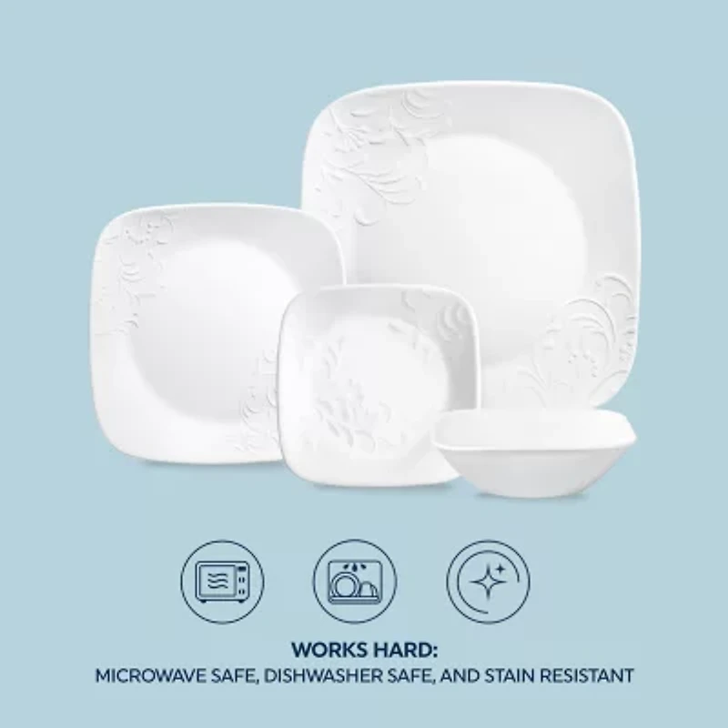 Corelle Cherish 16-pc. Glass Dinnerware Set