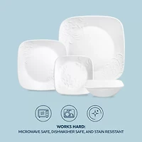 Corelle Cherish 16-pc. Glass Dinnerware Set