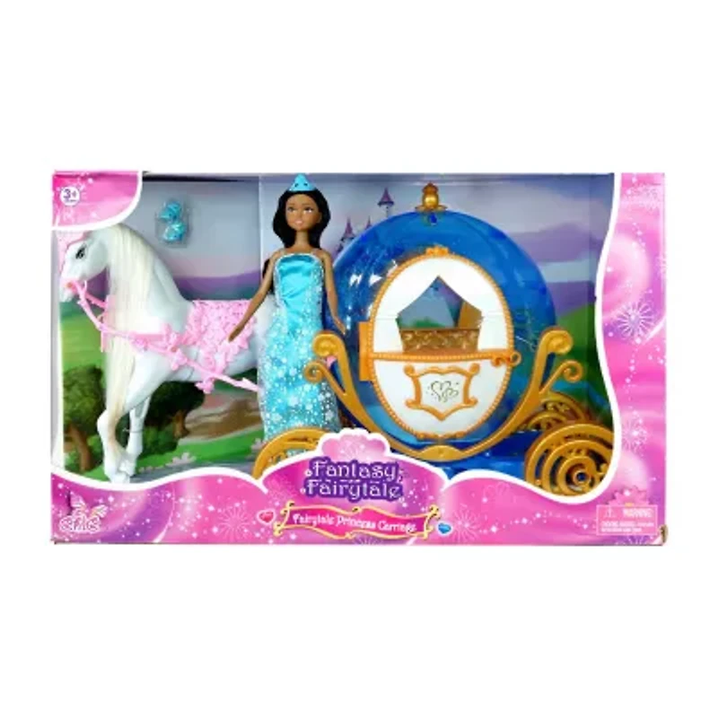 Chic Dolls Princess Doll With Horse And Carriage-Ethnic 3-pc. Doll
