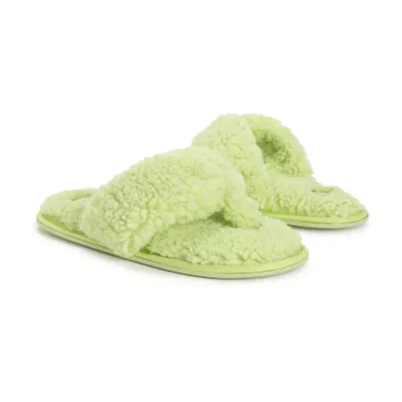 Muk Luks Taryn Thong Womens Memory Foam Slip-On Slippers