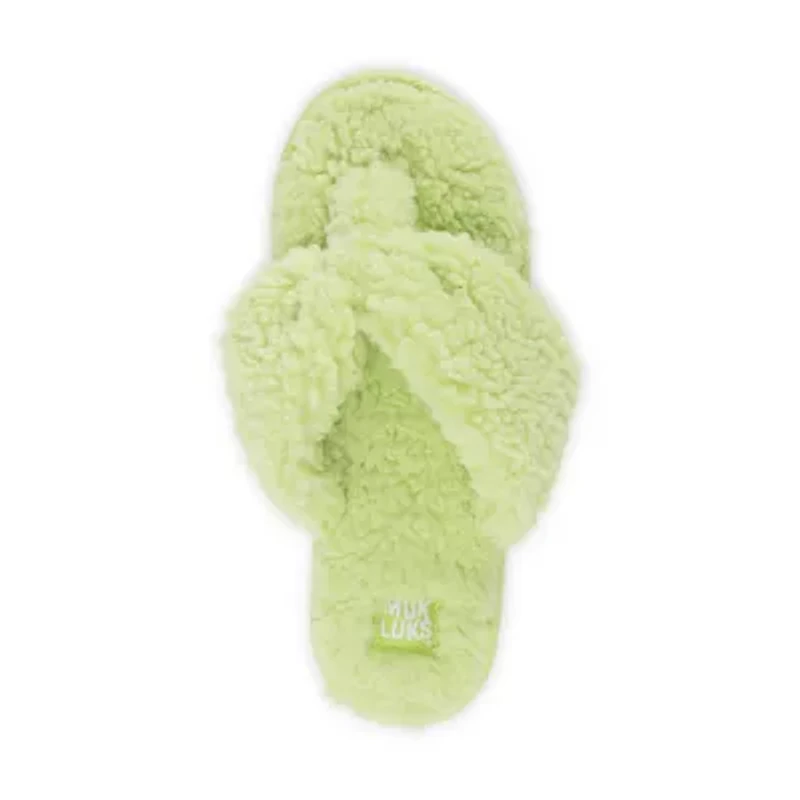 Muk Luks Taryn Thong Womens Memory Foam Slip-On Slippers