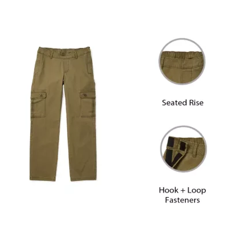 St. John's Bay Mens Adaptive Stretch Fabric Easy-on + Easy-off Seated Wear Straight Fit Cargo Pant