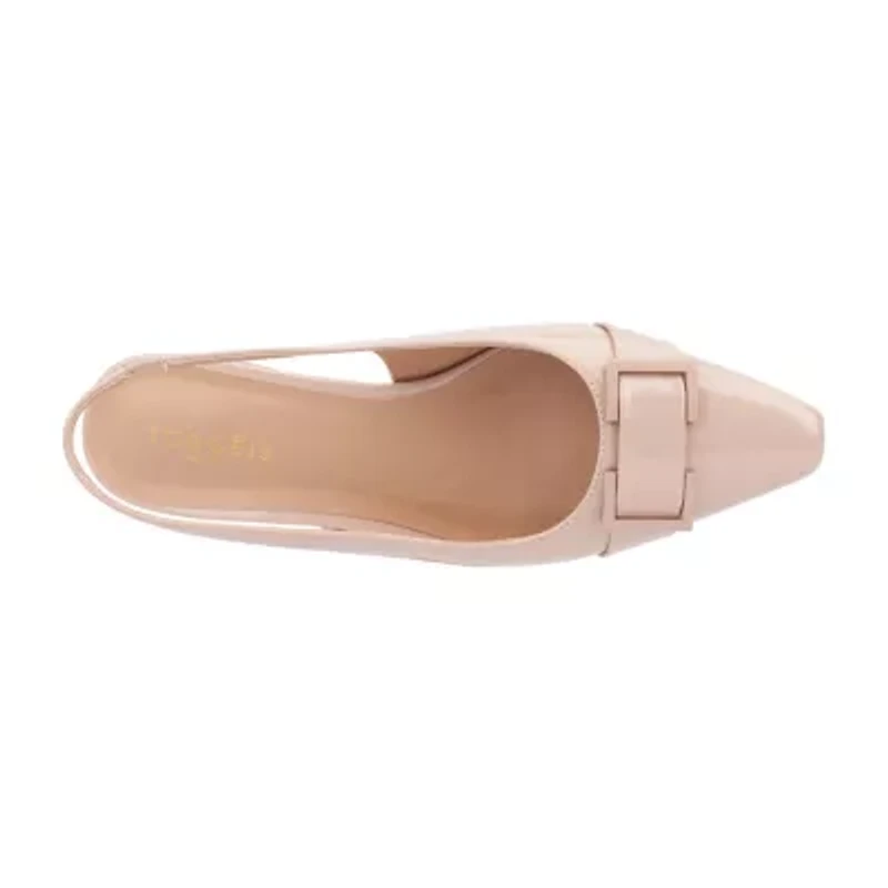 Torgeis Janessa Womens Pointed Closed Toe Block Heel Pumps