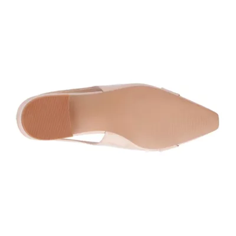 Torgeis Janessa Womens Pointed Closed Toe Block Heel Pumps