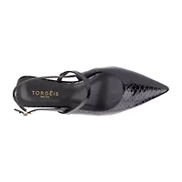 Torgeis Oria Womens Pointed Closed Toe Wedge Heel Pumps