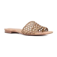 Torgeis Womens Bronze Flat Sandals