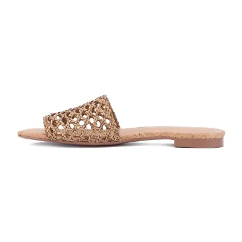 Torgeis Womens Bronze Flat Sandals