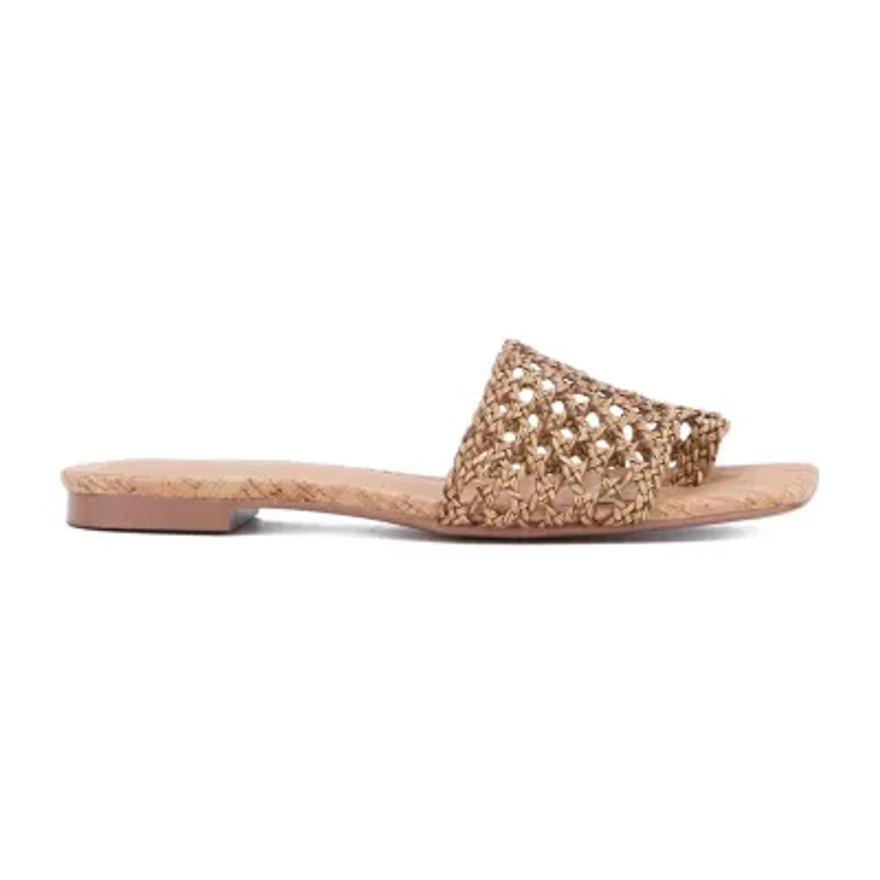 Torgeis Womens Bronze Flat Sandals