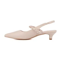 Torgeis Tamara Womens Pointed Closed Toe Kitten Heel Pumps