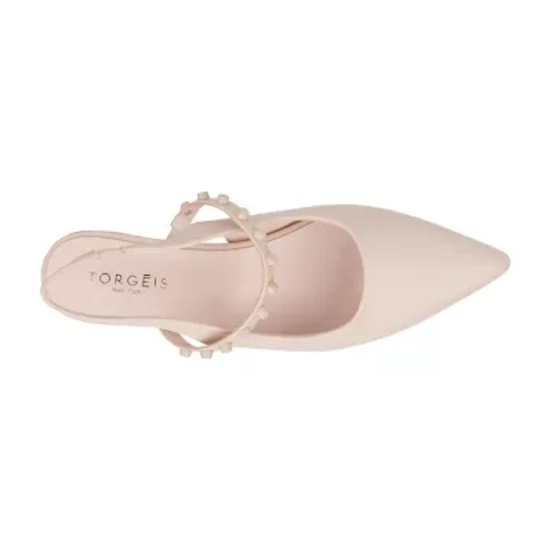 Torgeis Tamara Womens Pointed Closed Toe Kitten Heel Pumps