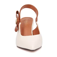 Torgeis Inessa Womens Pointed Flared Heel Pumps