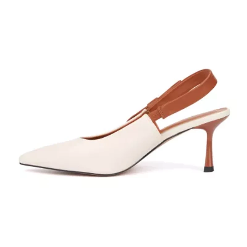 Torgeis Inessa Womens Pointed Flared Heel Pumps