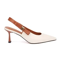 Torgeis Inessa Womens Pointed Flared Heel Pumps