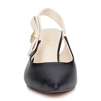 Torgeis Inessa Womens Pointed Flared Heel Pumps