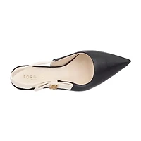 Torgeis Inessa Womens Pointed Flared Heel Pumps