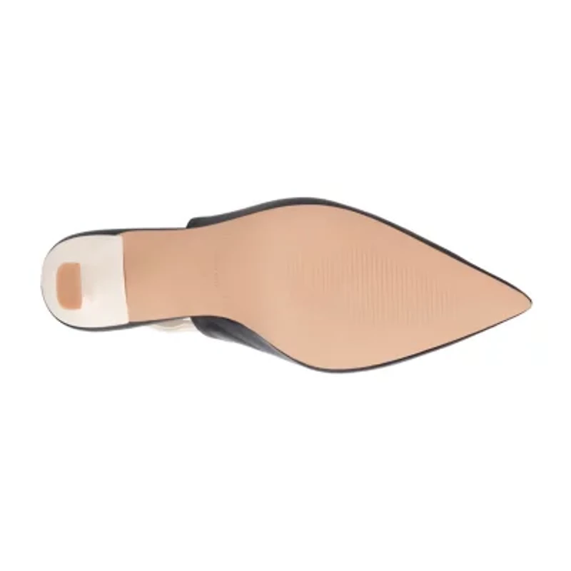 Torgeis Inessa Womens Pointed Flared Heel Pumps